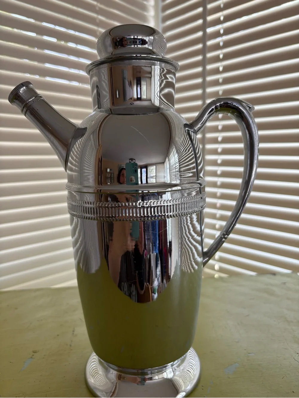 Continental Chrome Cocktail Shaker #3515 Barware Vintage Art Deco Classic